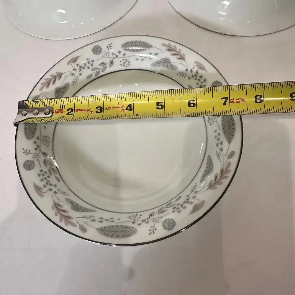Noritake China Doranne 5505 Soup Cereal Bowls Set of 3 Made in Japan 7 1/2